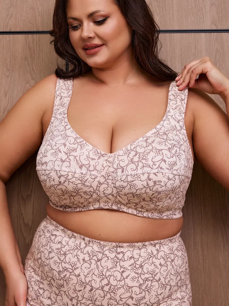 Бюстгальтер большие размеры без косточек хлопок