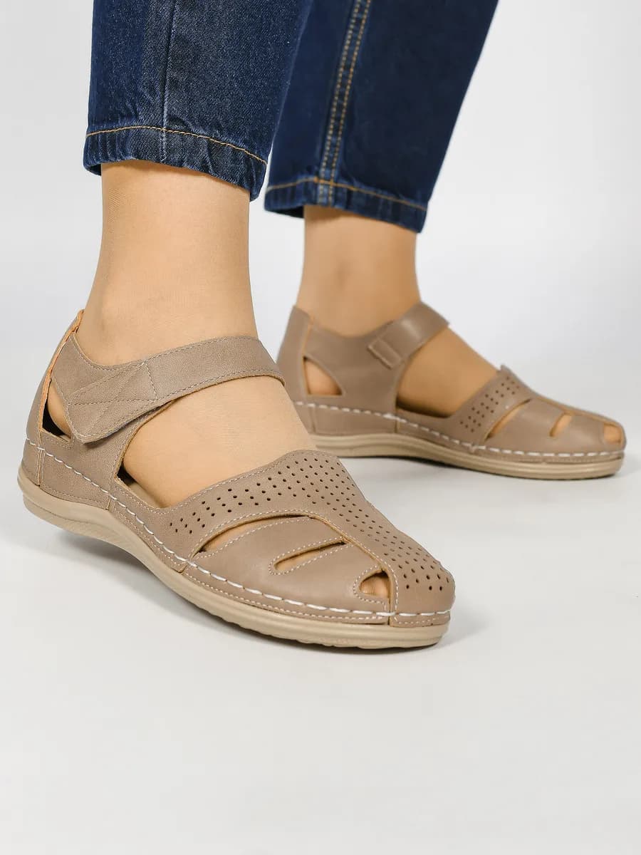 Босоножки летние на липучке и платформе