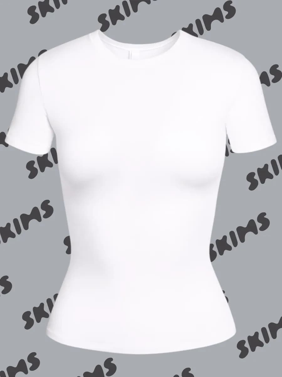 Футболка в стиле скимс облегающая