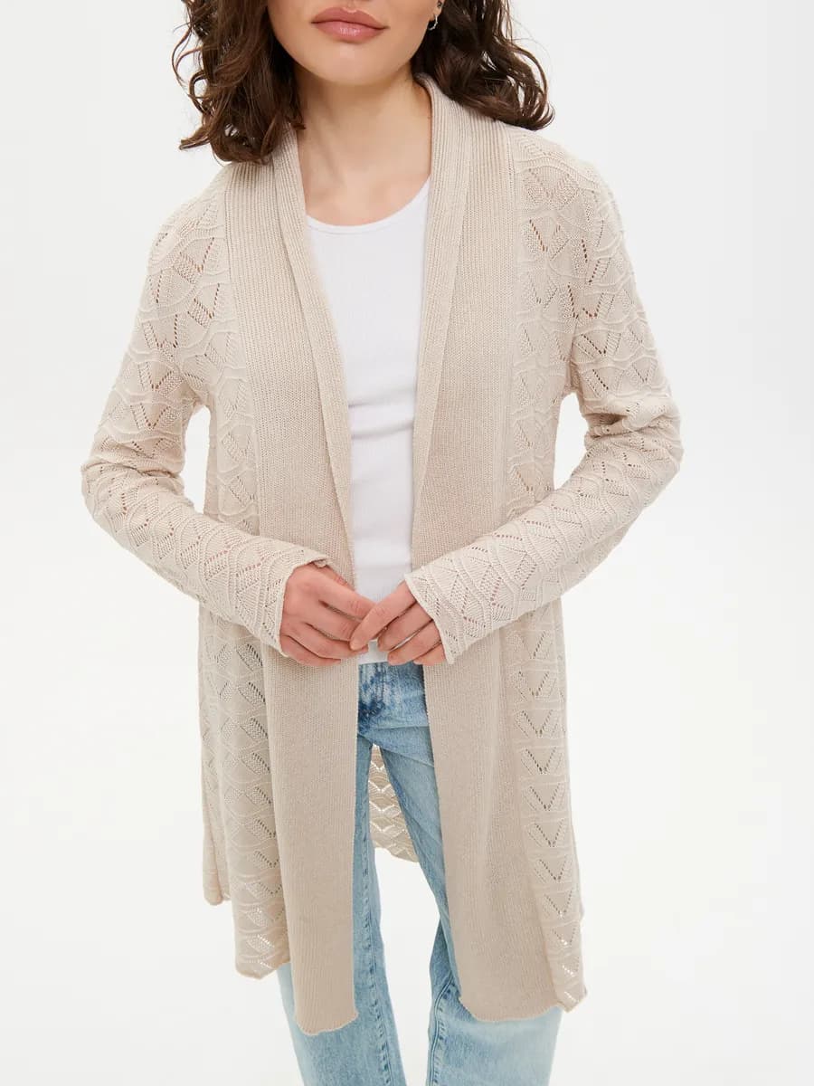 Кардиган ажурный удлиненный