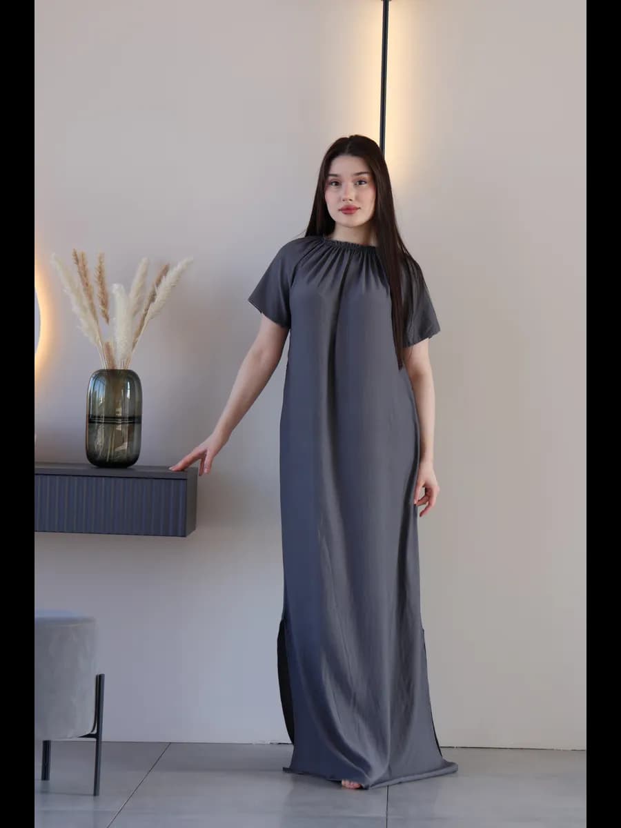 Домашнее платье с короткими рукавами