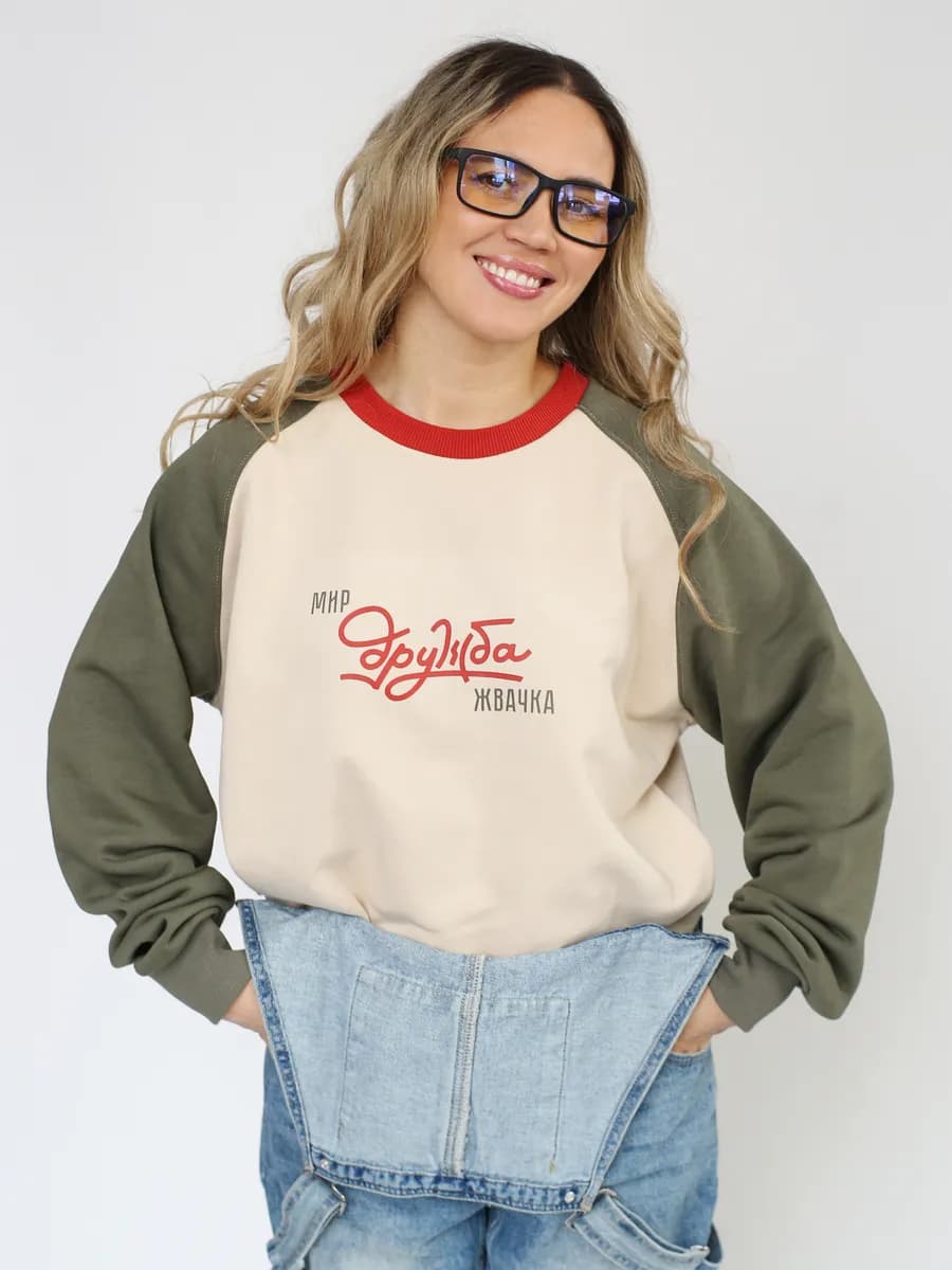 Свитшот оверсайз без начеса