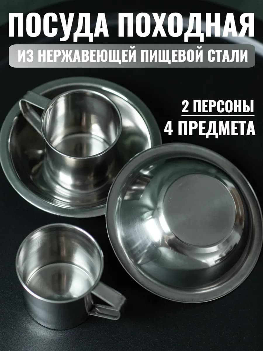 Набор туристической посуды, 2 персоны