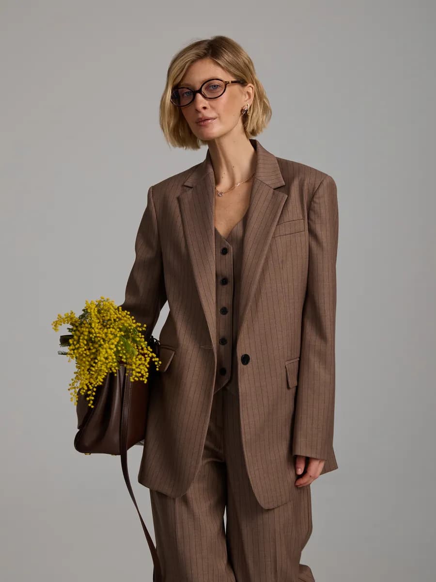 Пиджак жакет оверсайз в полоску