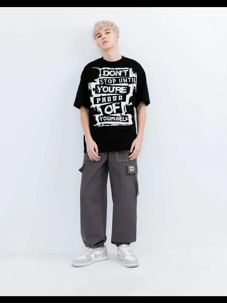 Серые брюки Jogger из канваса с карманами карго