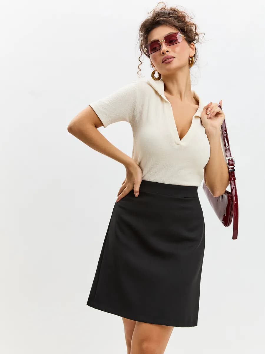 Юбка мини черная