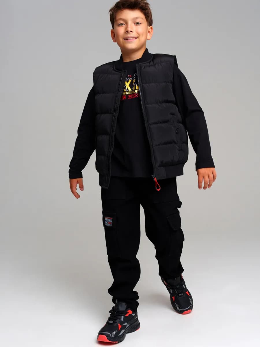 Жилет утепленный подростковый безрукавка демисезон