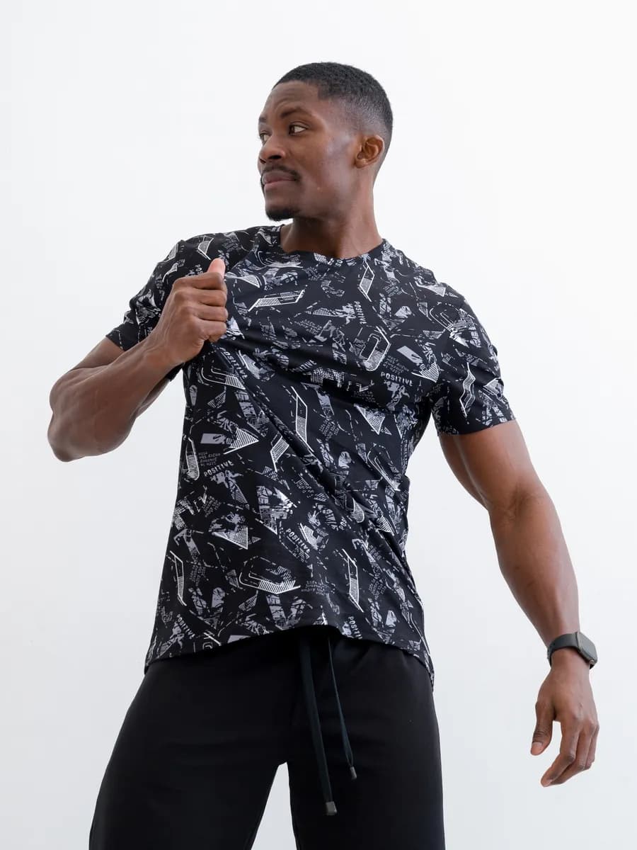 Футболка с принтом хлопок