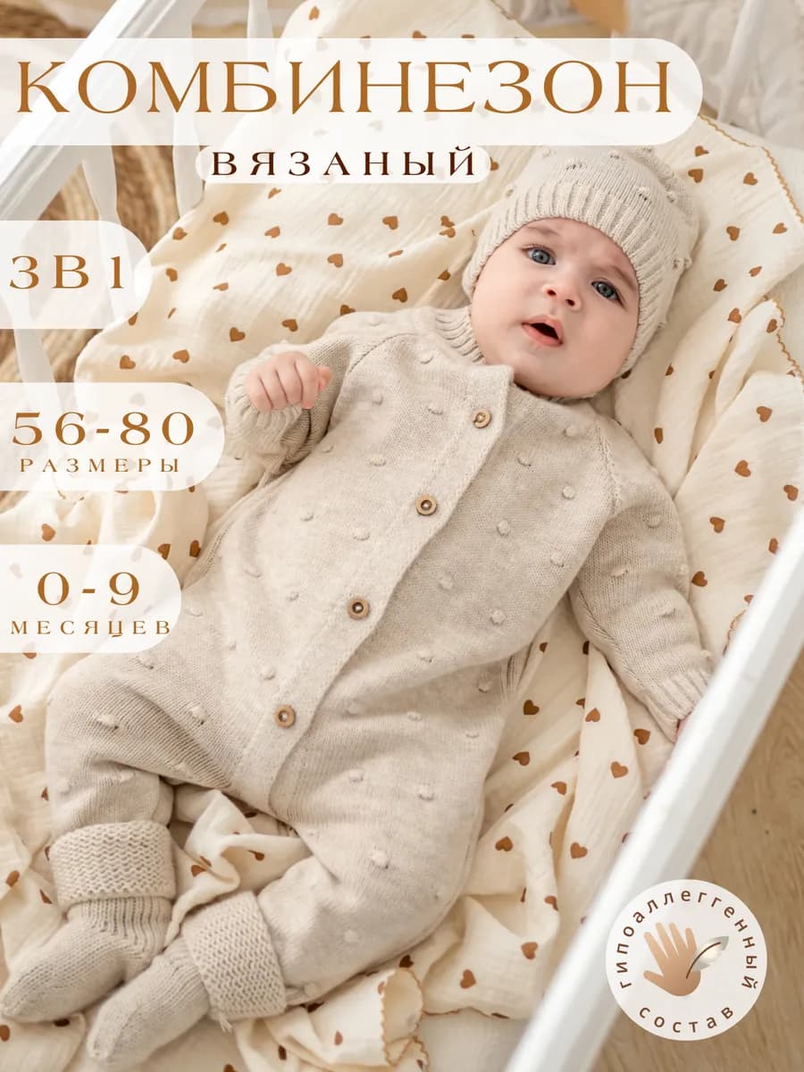 Комбинезон для новорожденных комплект на выписку
