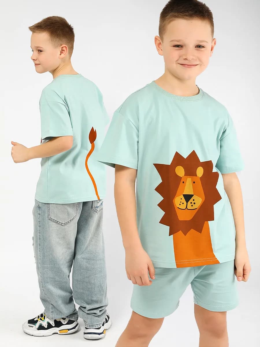 Футболка для детей с принтом льва