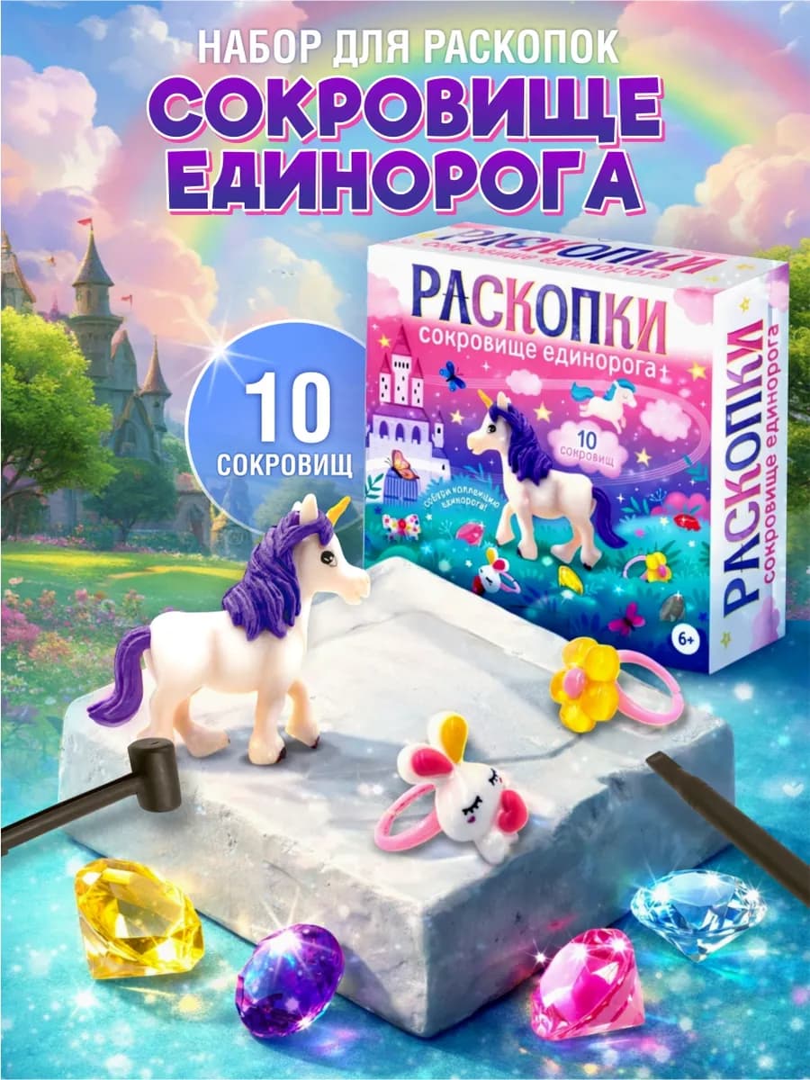 Раскопки для девочек "Сокровища Единорога" колечки