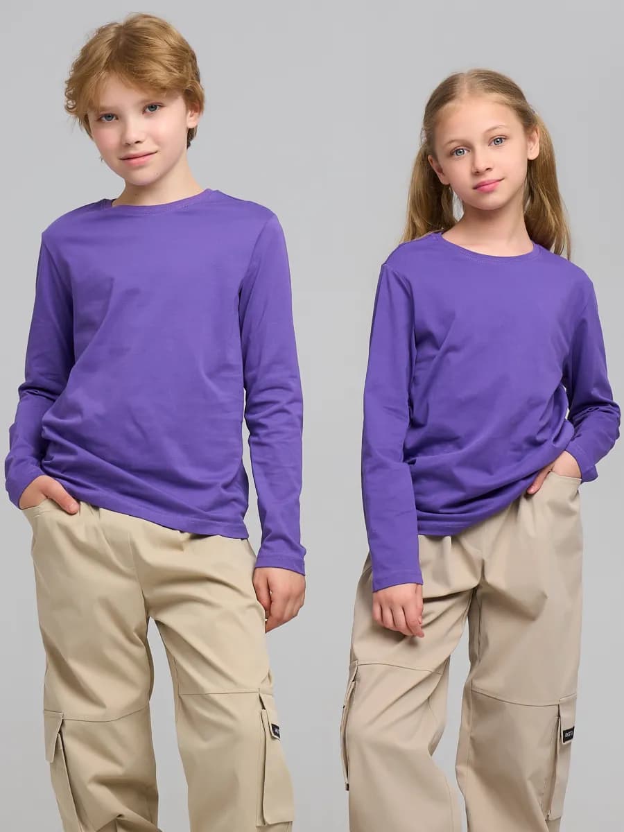 Лонгслив однотонный кофта с длинным рукавом - фото 1