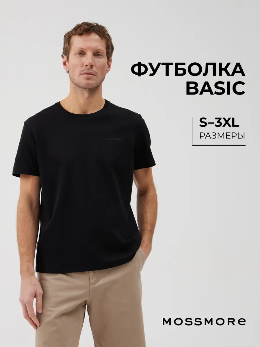 Футболка базовая мерсеризованный дышащий хлопок