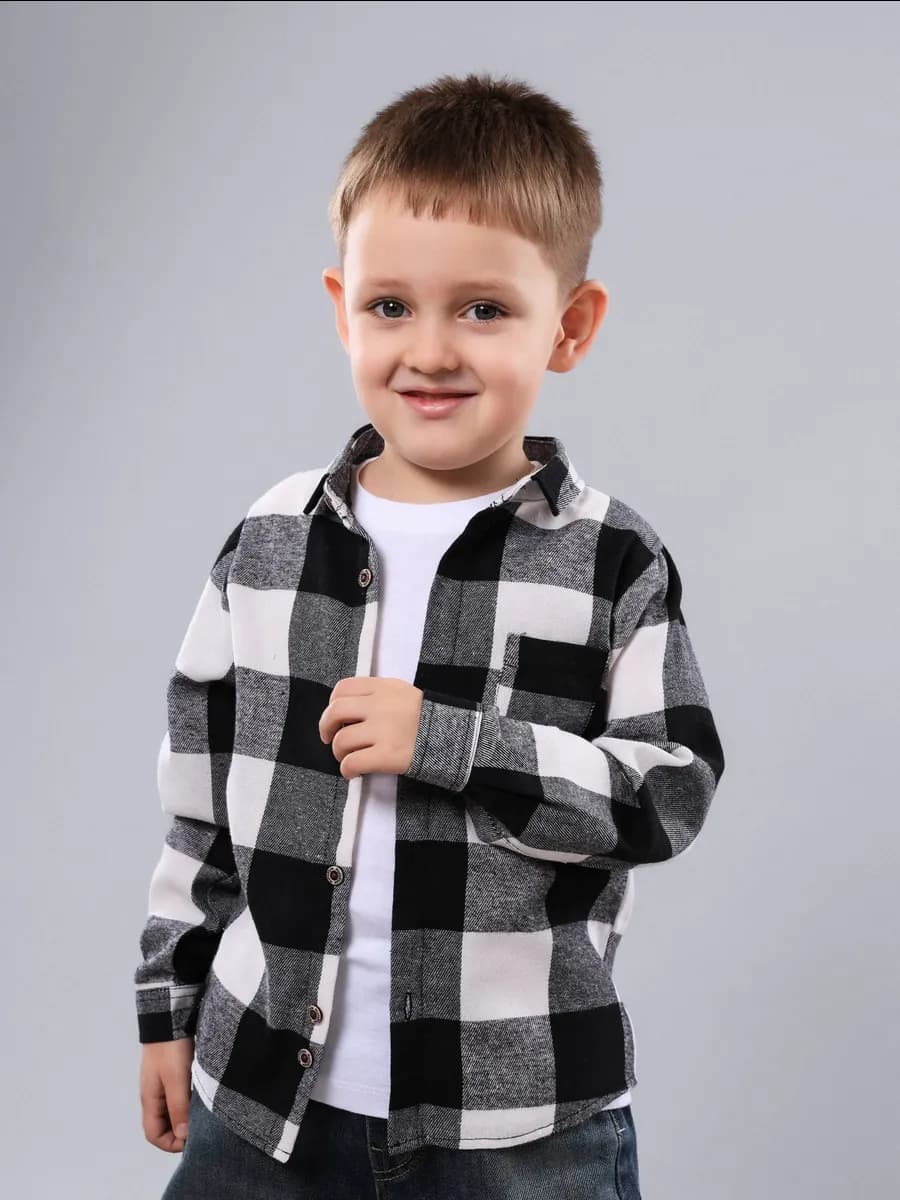 Рубашка фланель в сад для малыша