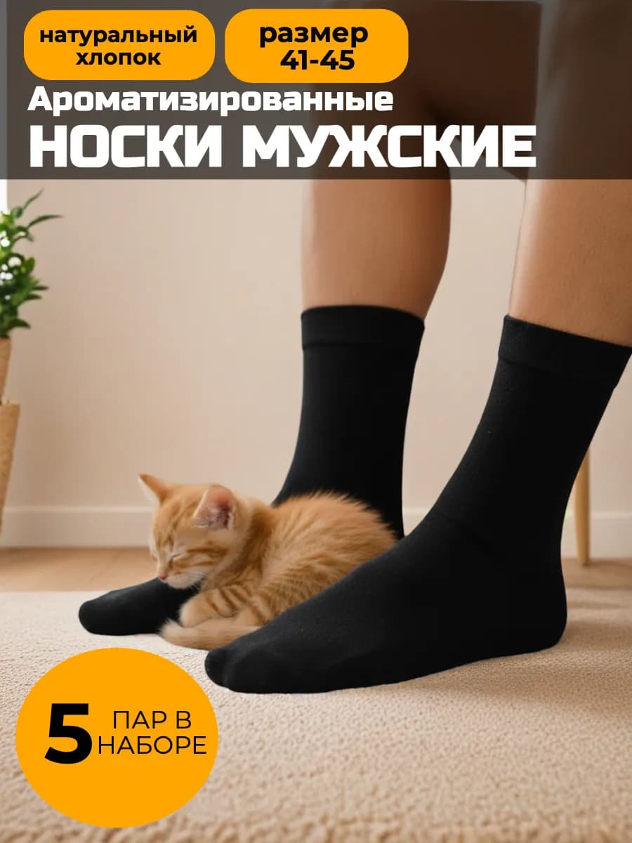 Носки мужские ароматизированные набор 5 пар