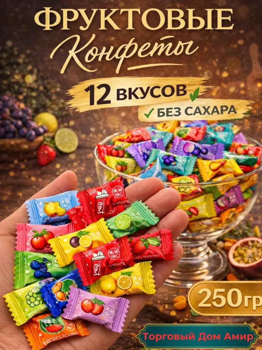 Леденцы освежающие без сахара витамин С 250гр