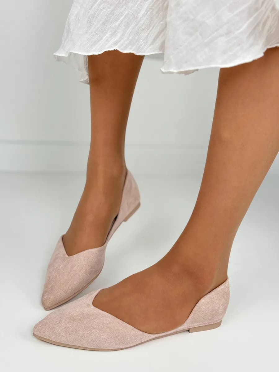 Балетки кожаные