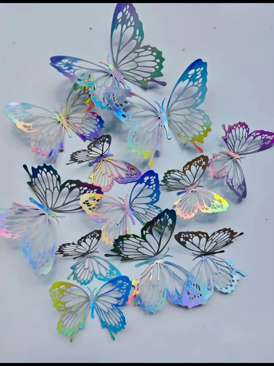 Наклейки бабочки 3D для декора и украшения