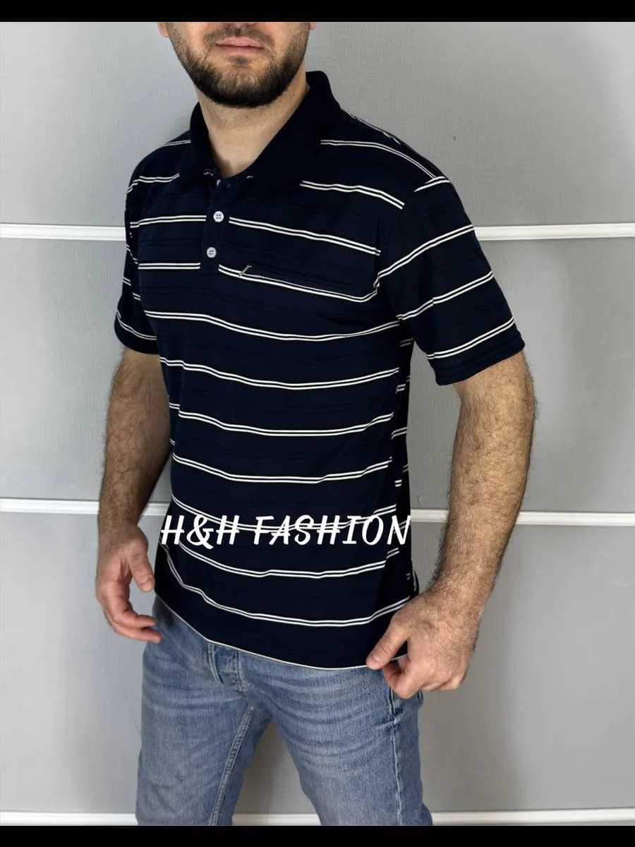 Футболка поло мужская летняя хлопок с коротким рукавом