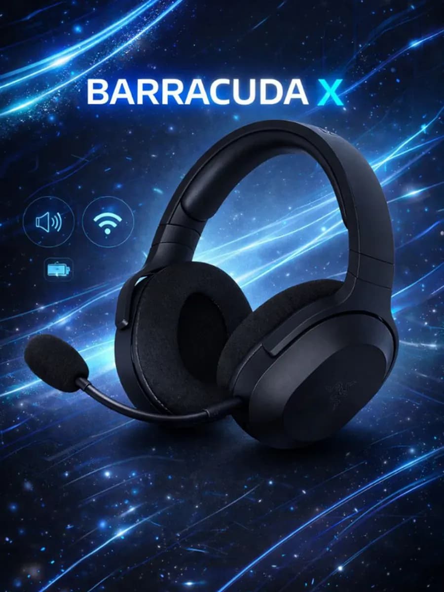 Беспроводные игровые наушники Baracuda X черные