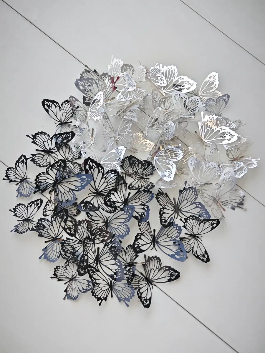 Наклейки бабочки 3D для декора и украшения