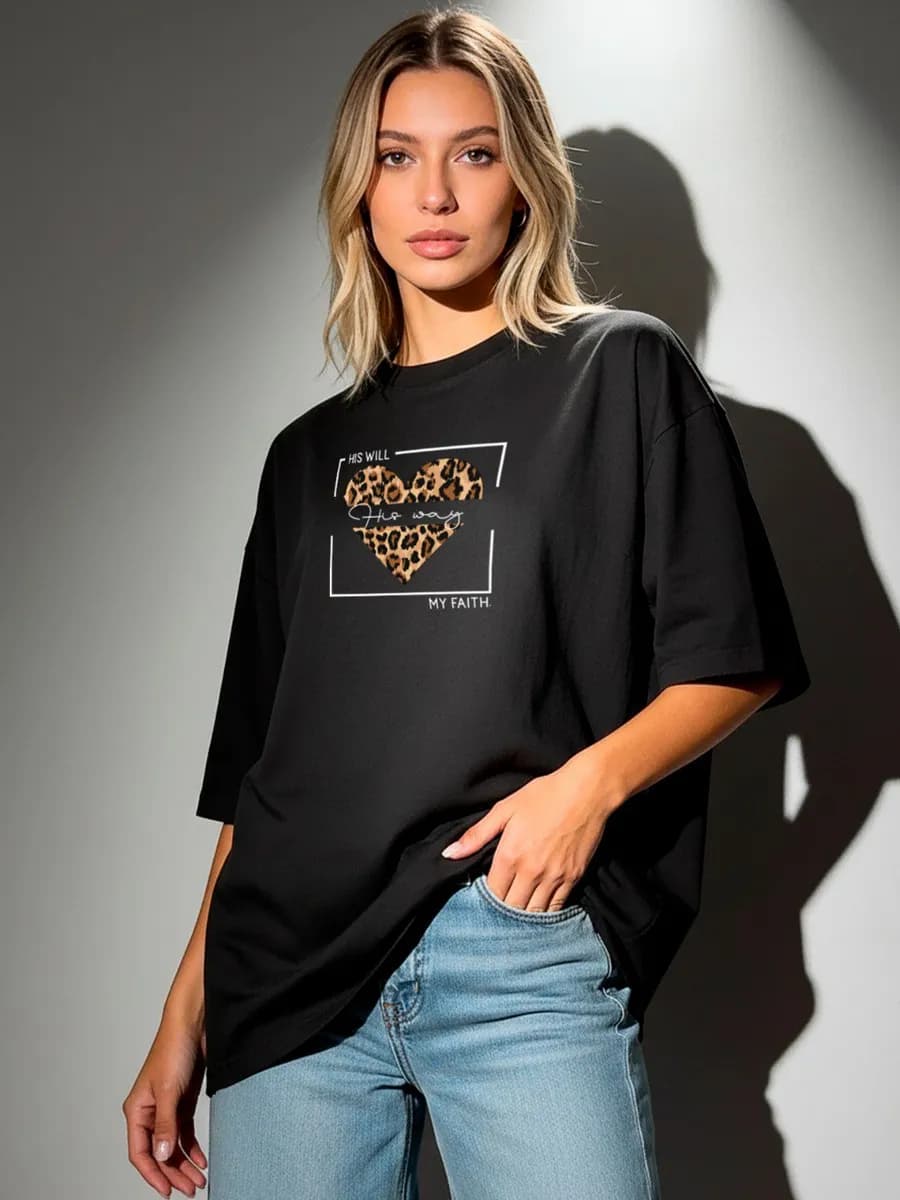 Футболка оверсайз с принтом