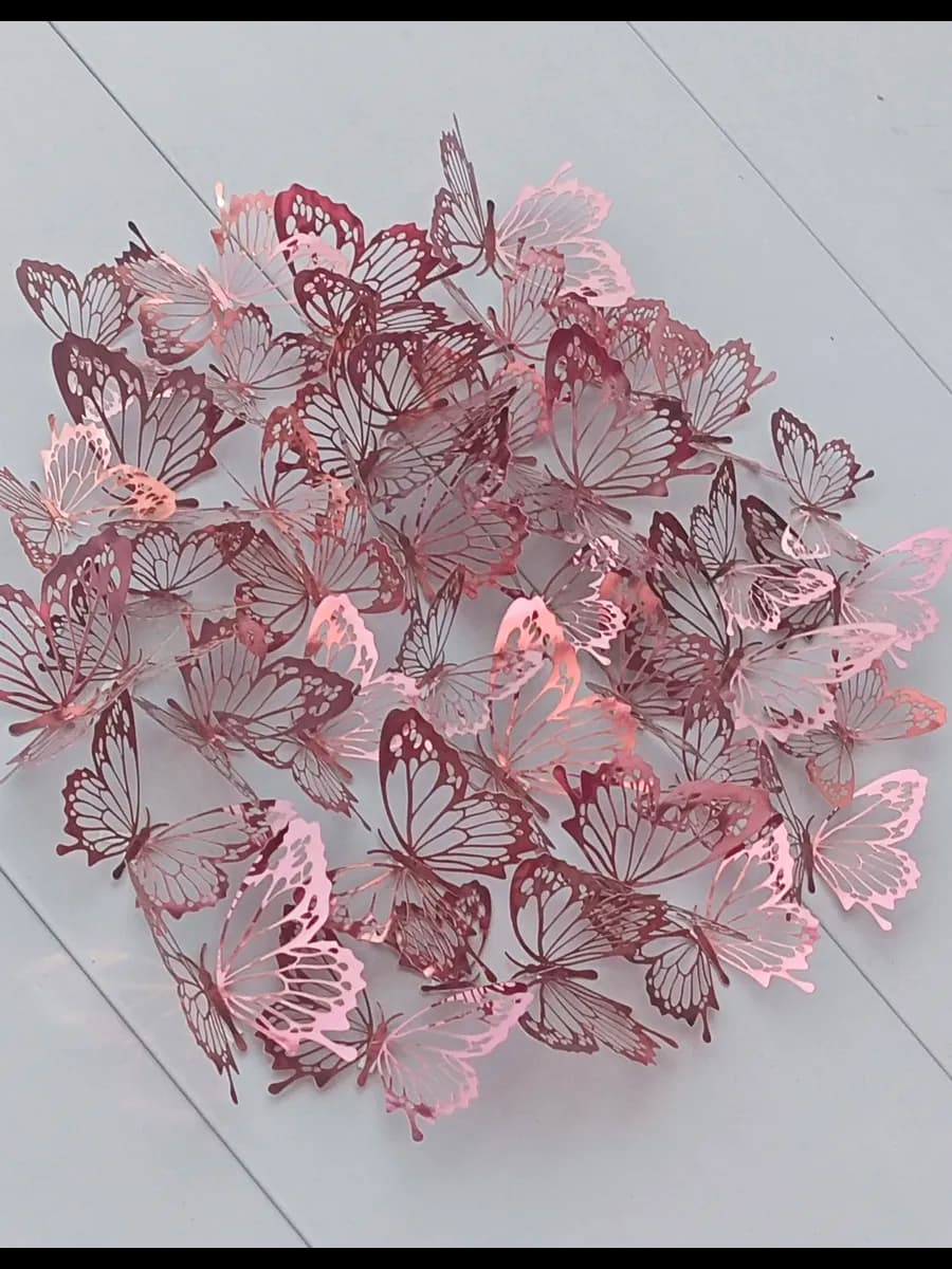 Наклейки бабочки 3D для декора и украшения