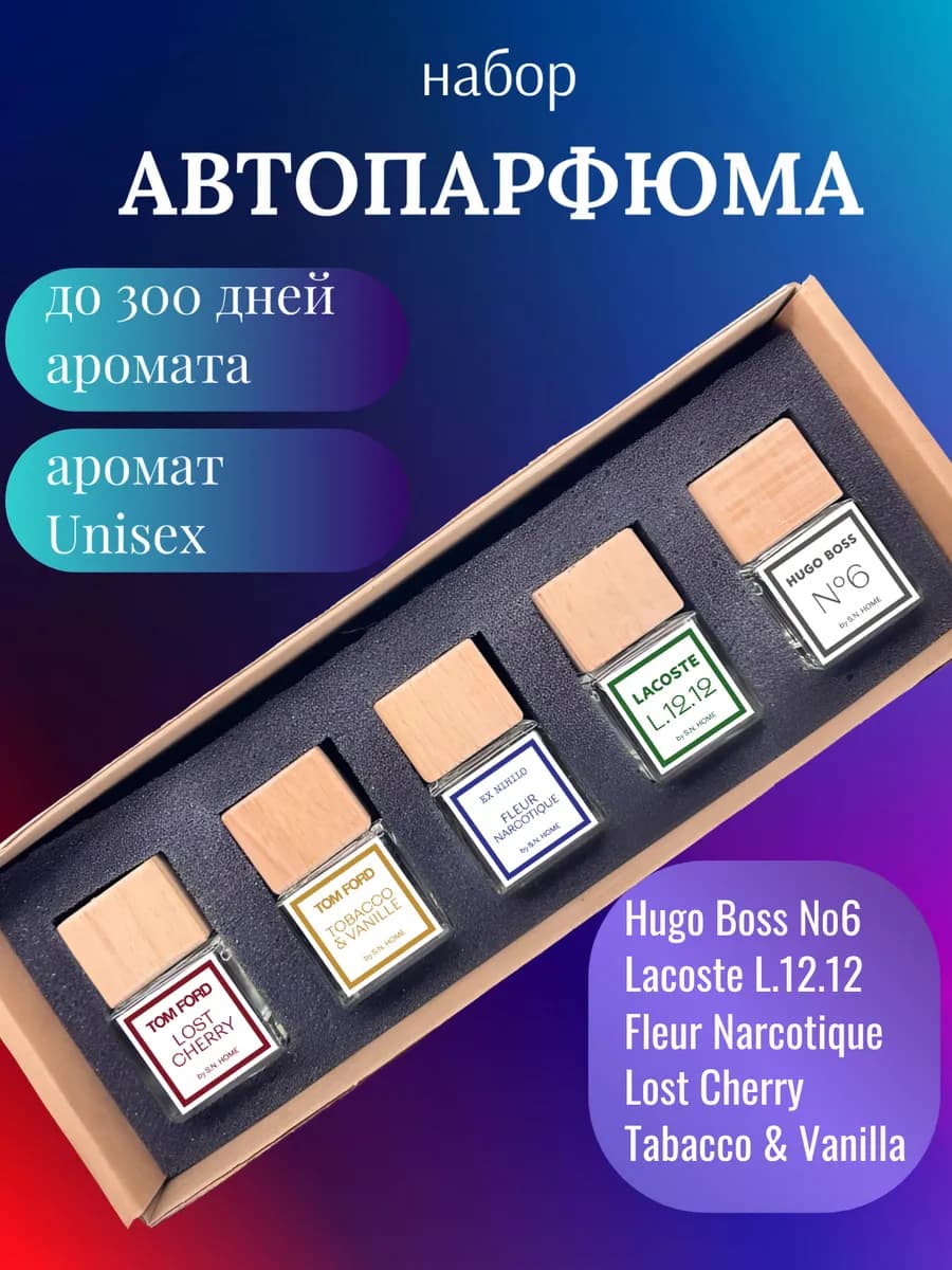 Автомобильный ароматизатор подвесной в машину, набор 5 шт