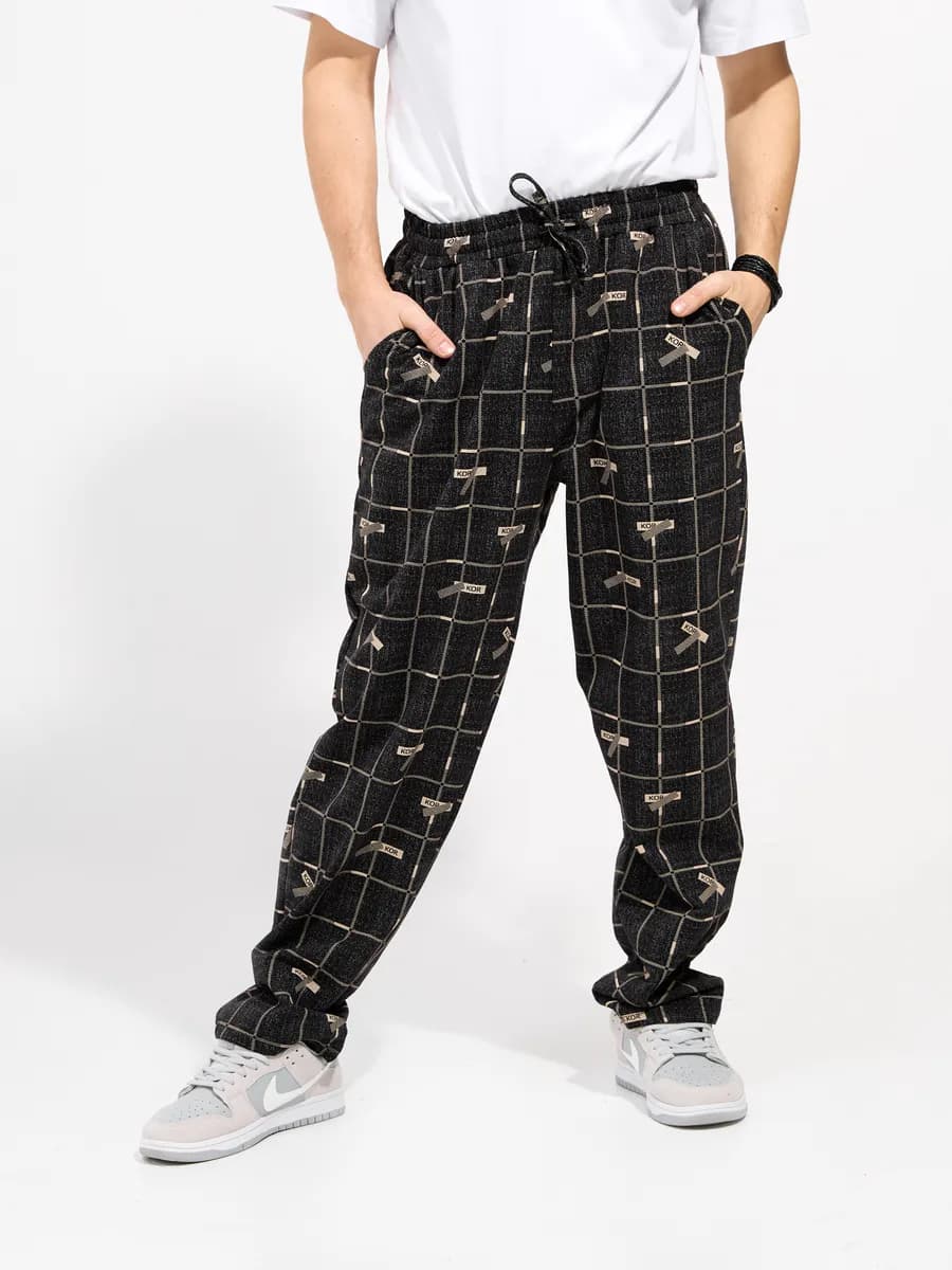 Штаны пижамные домашние уютные хлопок - фото 1