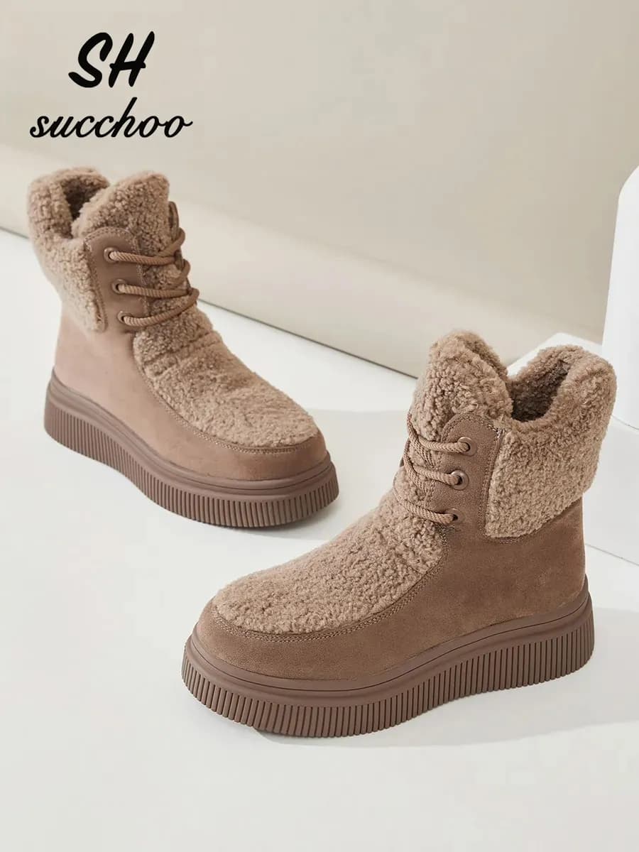 Ботинки женские зимние замшевые