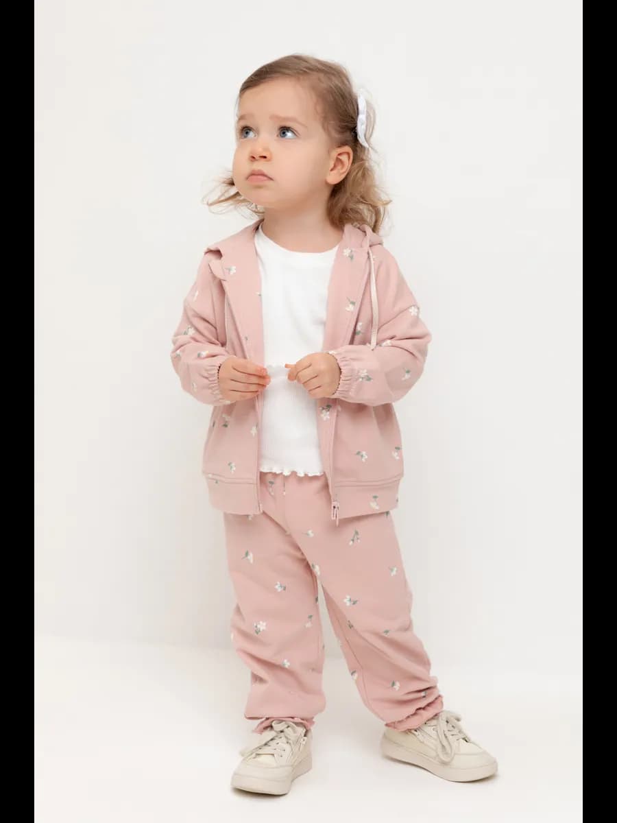 Трикотажные брюки для новорожденной девочки