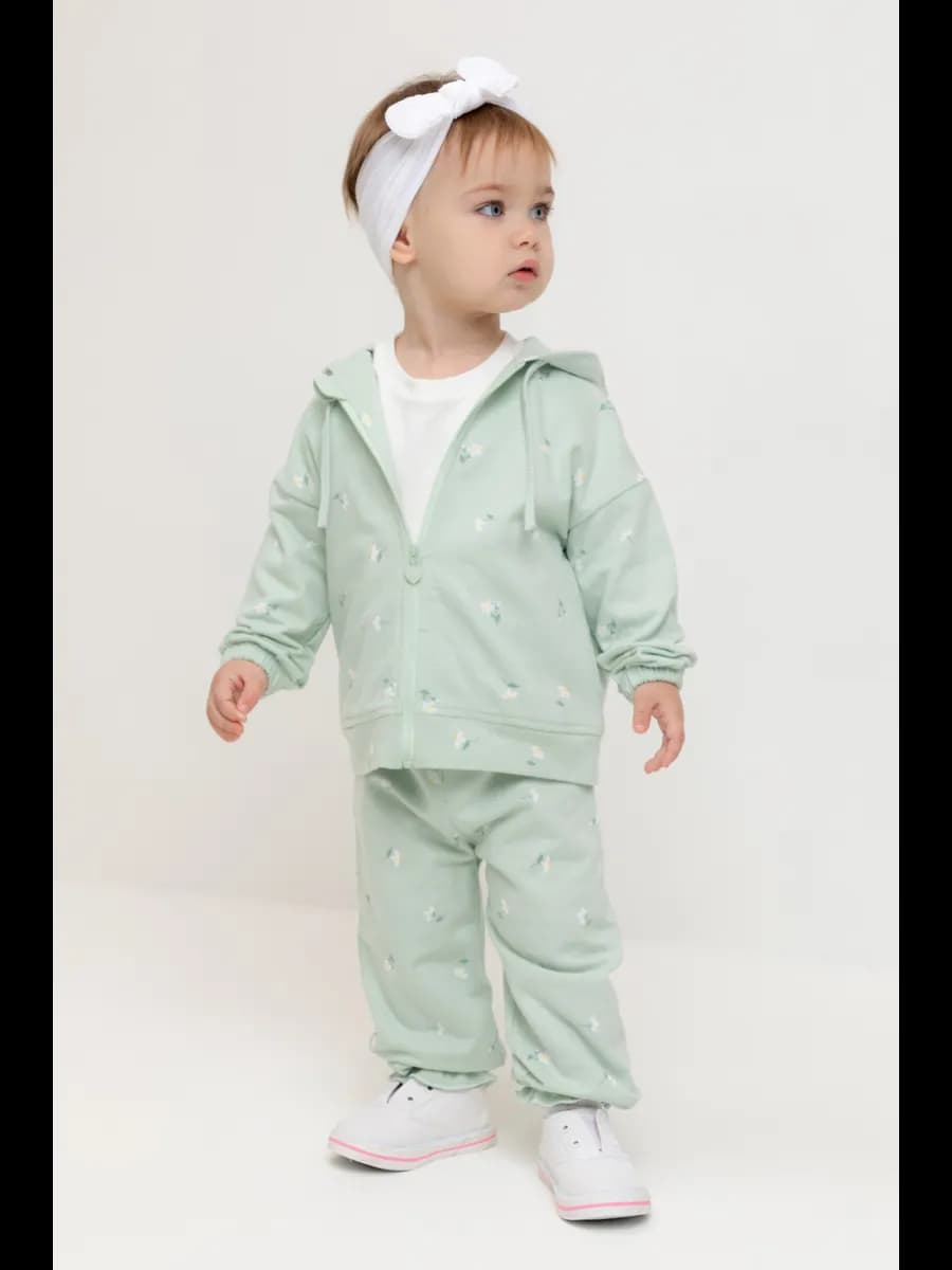 Трикотажные брюки для новорожденной девочки