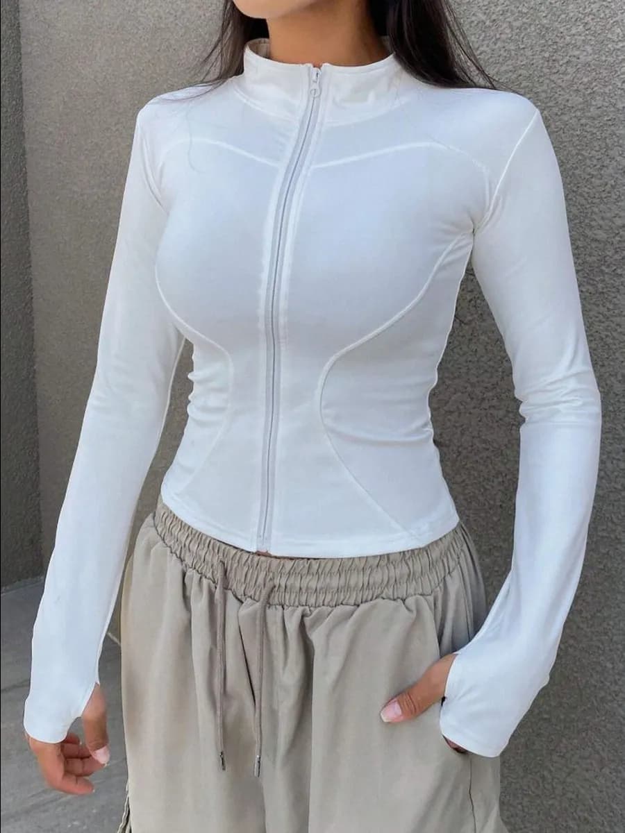 Рашгард на молнии спортивный для фитнеса - фото 1