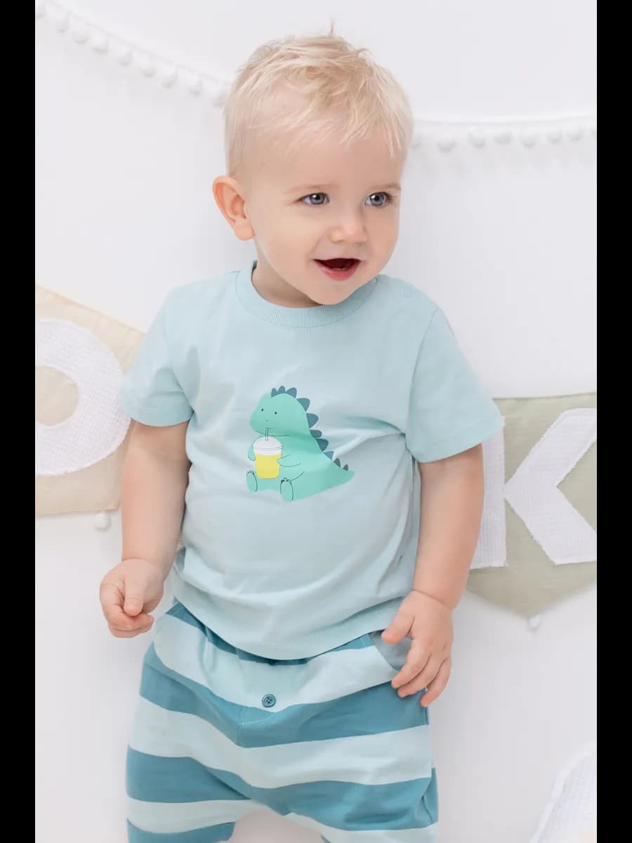 Трикотажная футболка с принтом для малыша хлопок