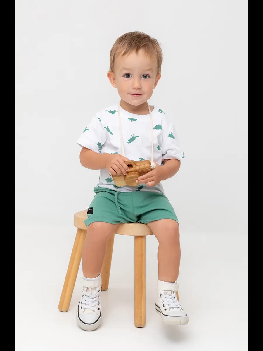 Трикотажная футболка с принтом для малыша хлопок