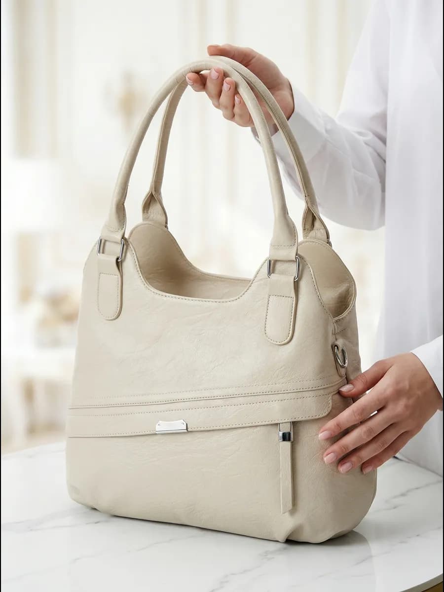 Сумка большая с ручками хобо мягкая средняя