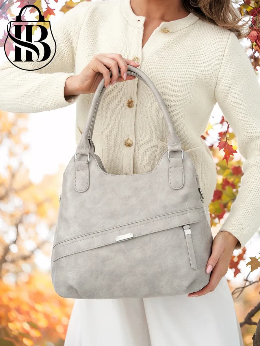 Сумка большая с ручками хобо мягкая средняя