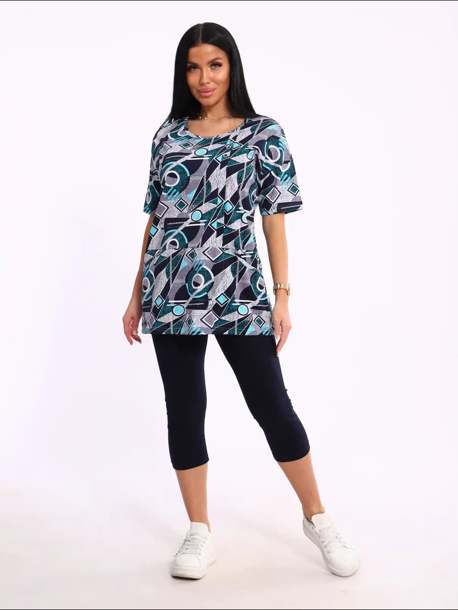 Домашний костюм с бриджами больших размеров