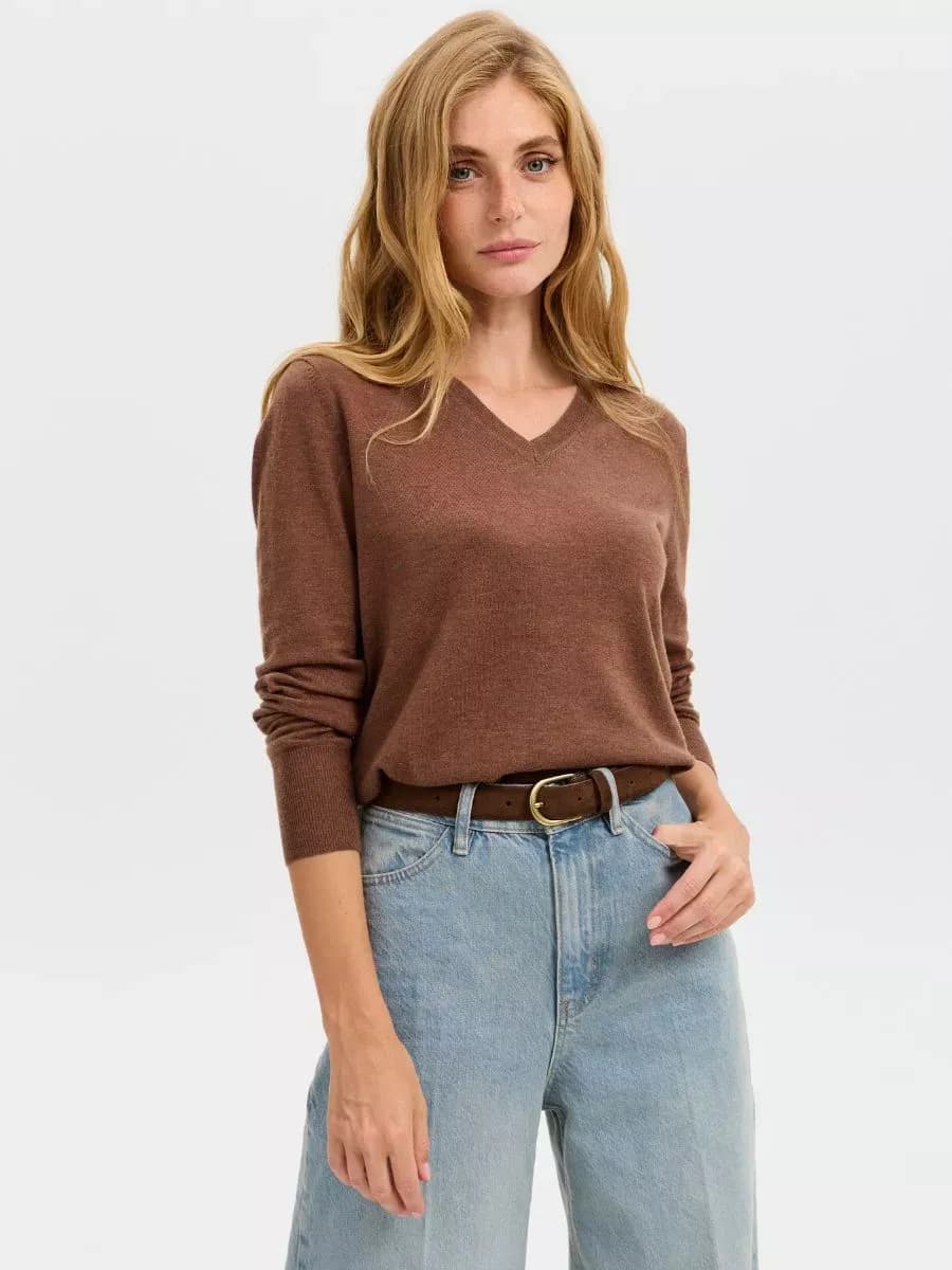 Джемпер тонкой вязки с кашемиром