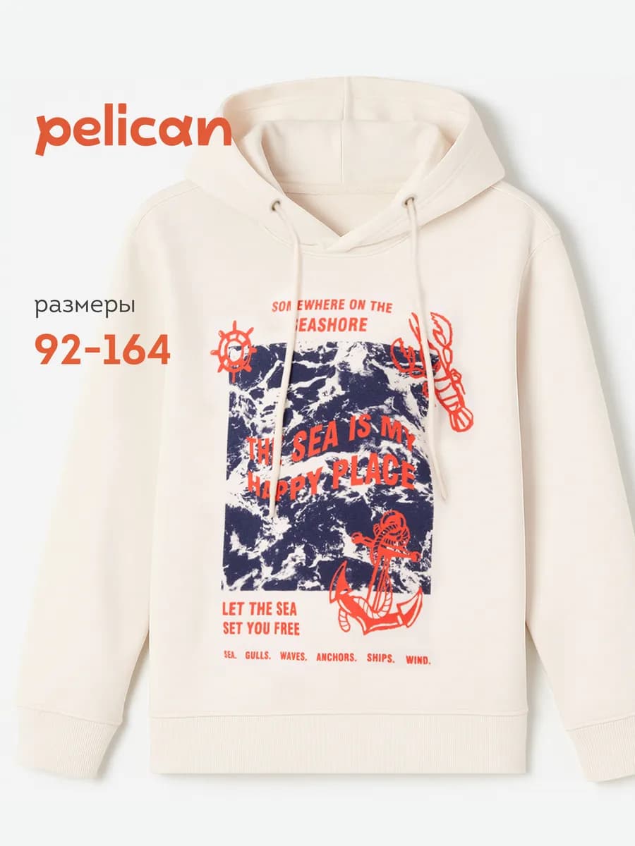 Худи для мальчика с принтом