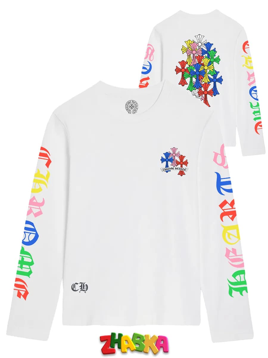 лонгслив с принтом оверсайз chrome hearts sk8