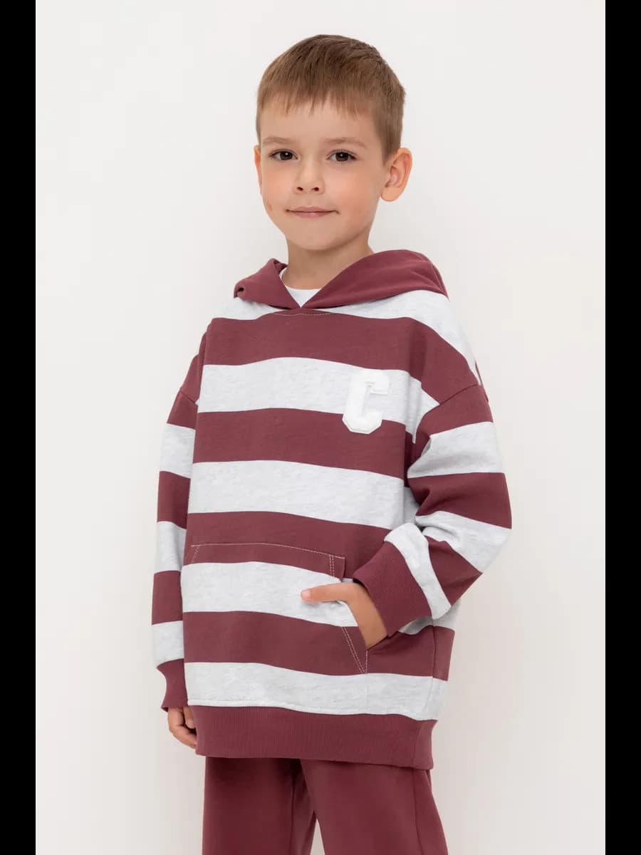 Трикотажное худи для мальчика из натурального хлопка