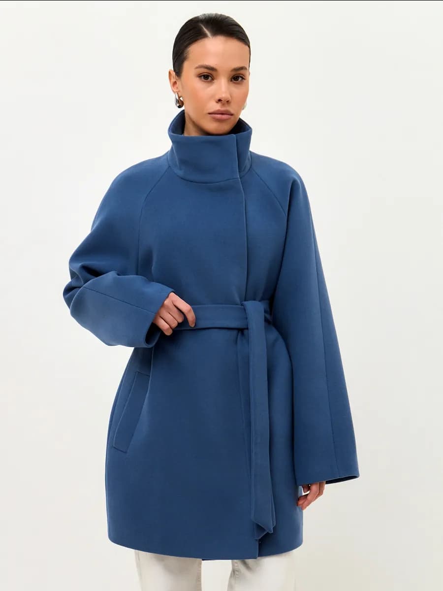 Пальто Лика короткое демисезонное на кнопках