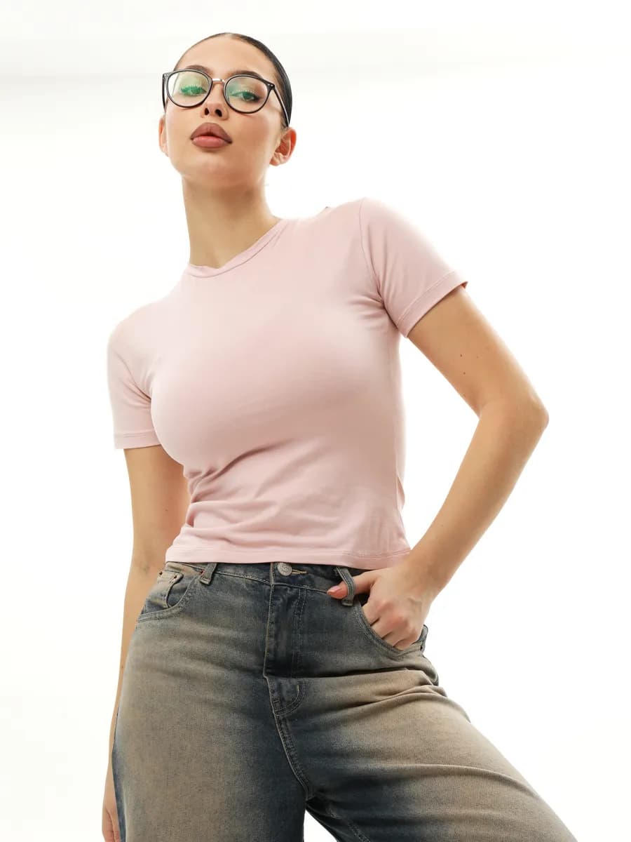 Скимс футболка однотонная облегающая приталенная