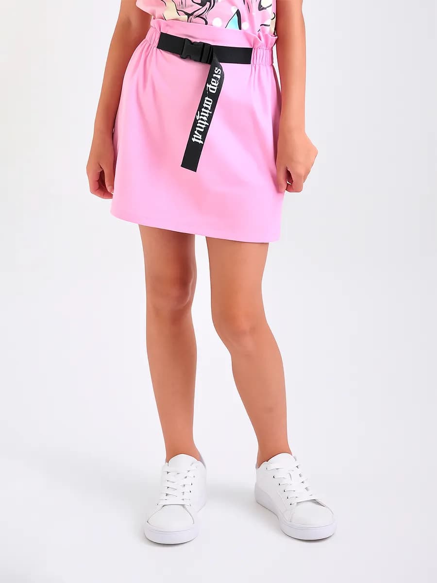 Юбка для девочки розовая на резинке