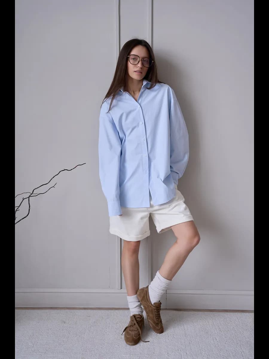 Рубашка в полоску оверсайз