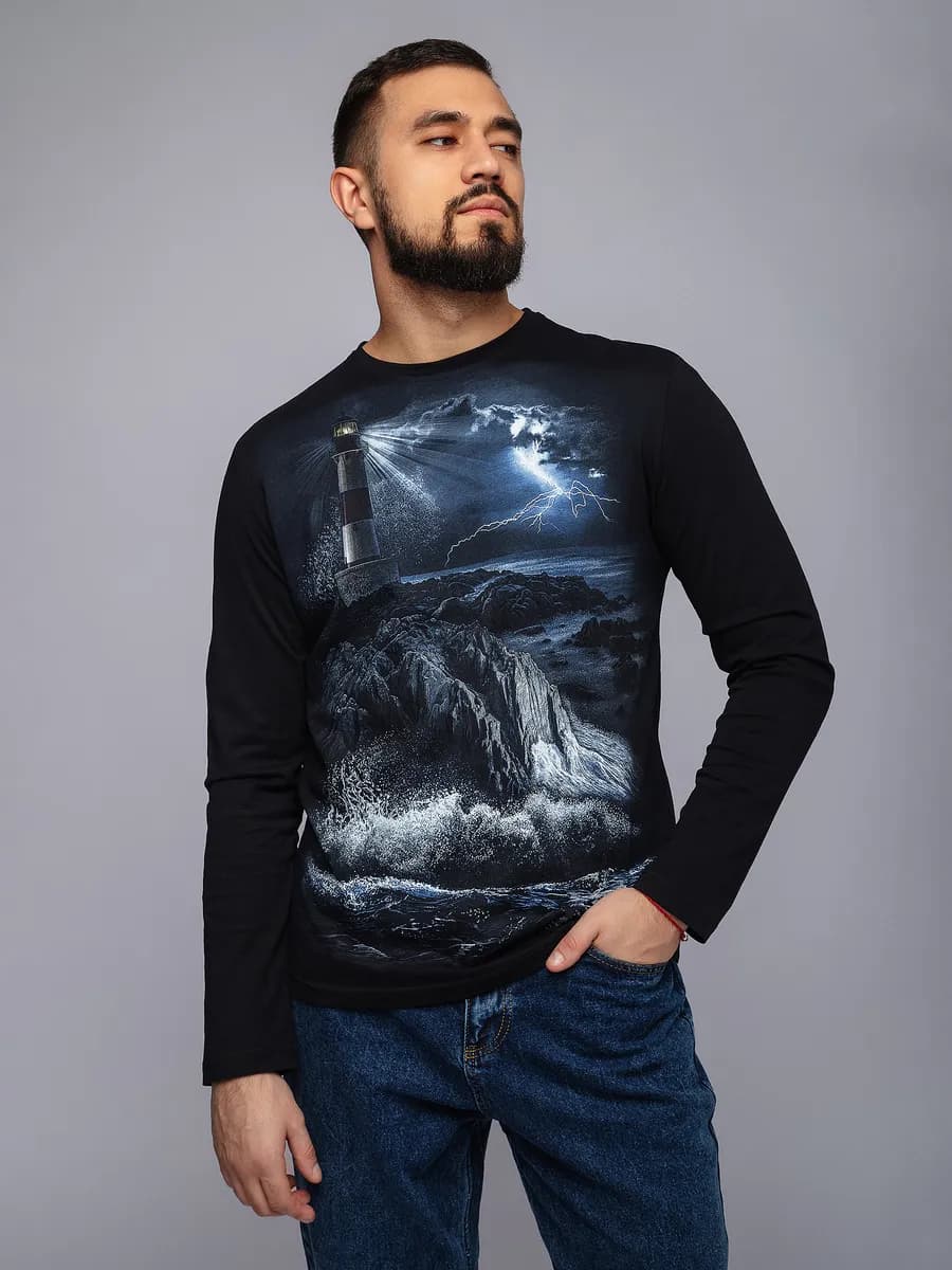 Лонгслив с принтом