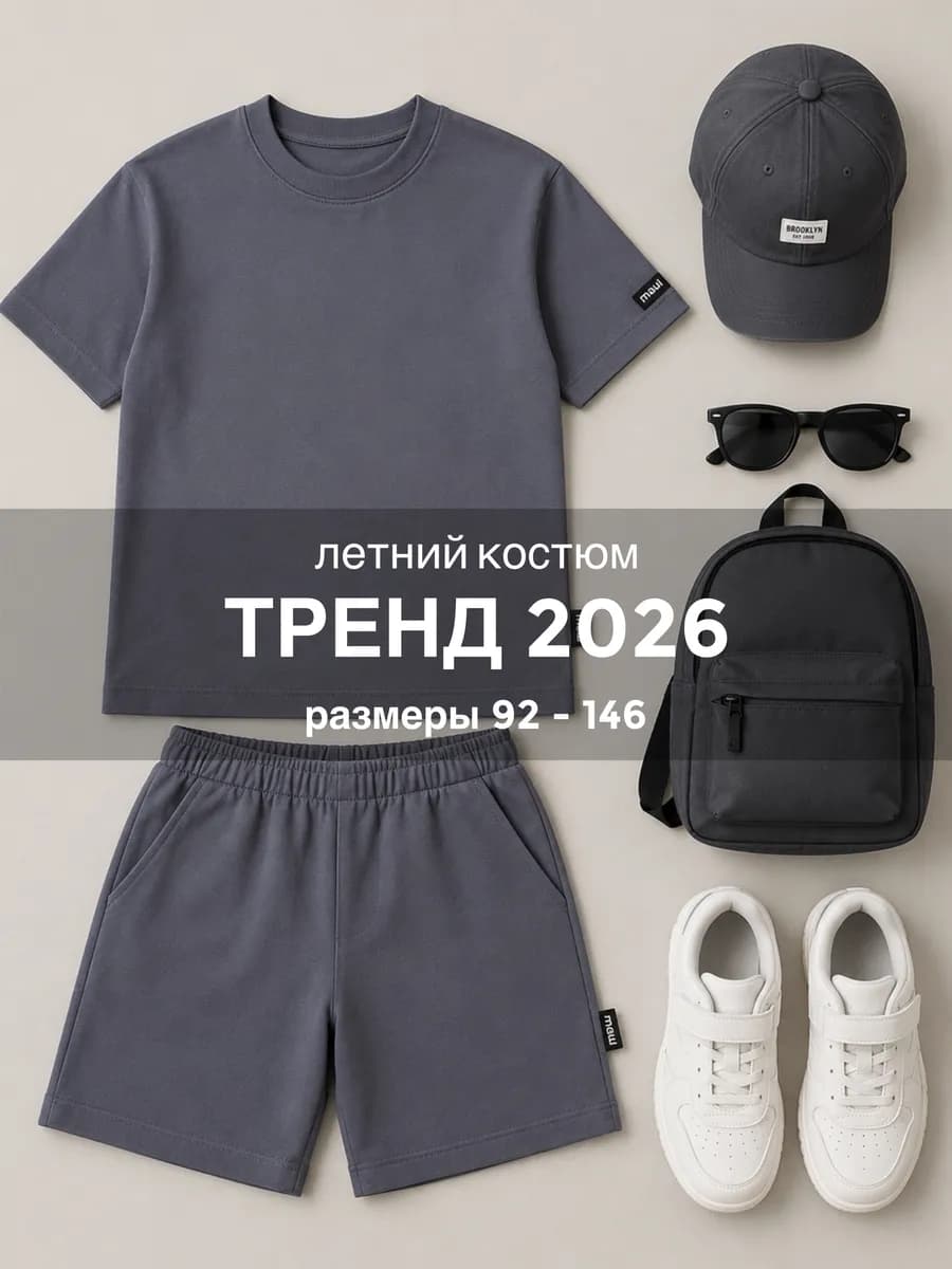 Летний костюм с шортами и футболкой