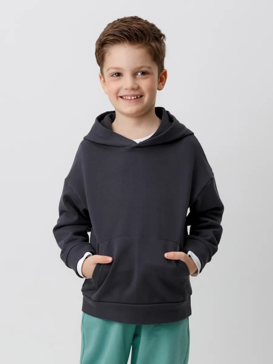 Худи для мальчика из натурального хлопка с капюшоном