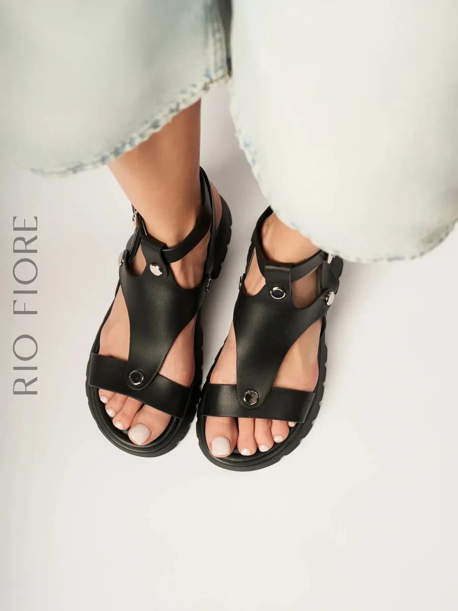 Босоножки летние натуральная кожа на платформе